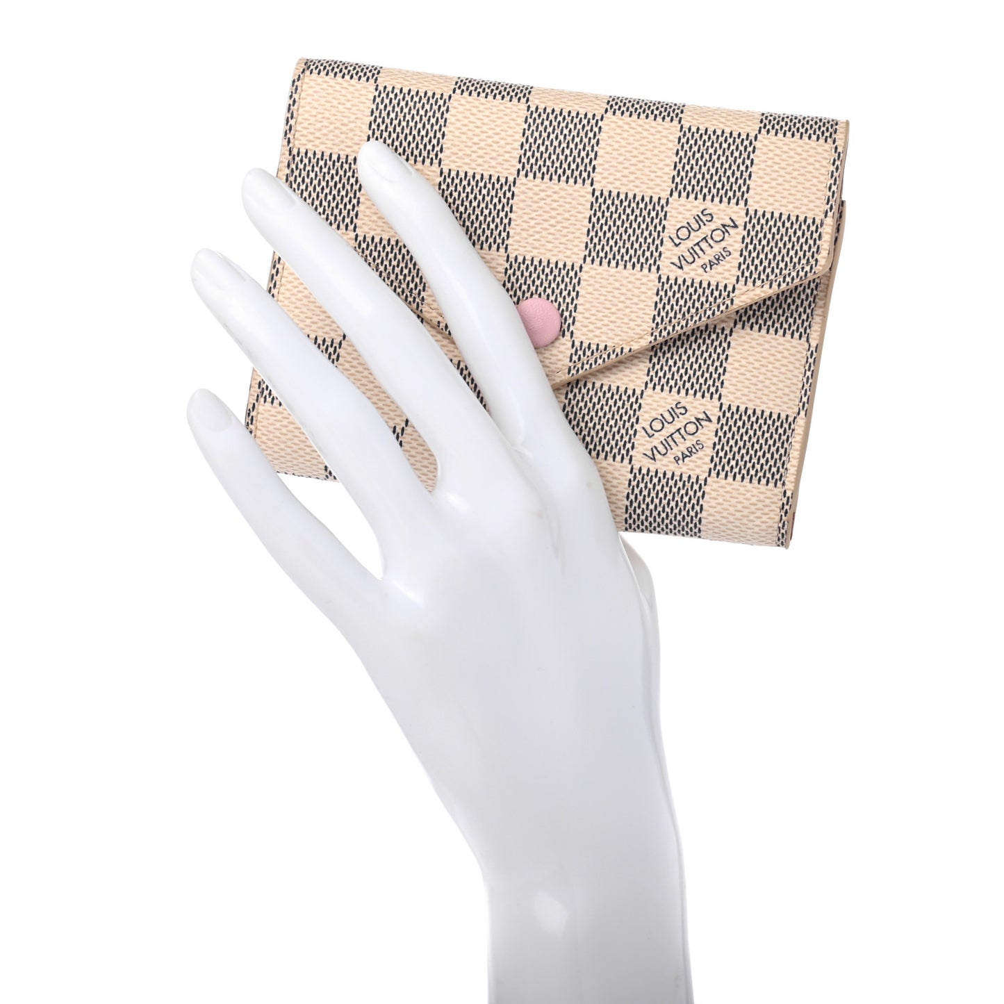Damier Azur Victorine Wallet Rose Ballerine