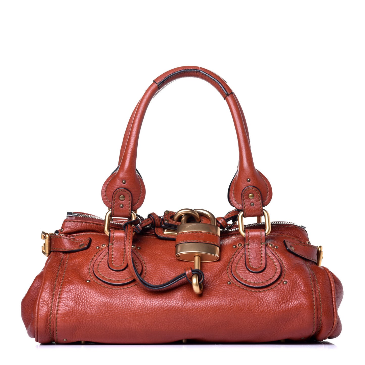 Calfskin Medium Paddington Satchel Whiskey