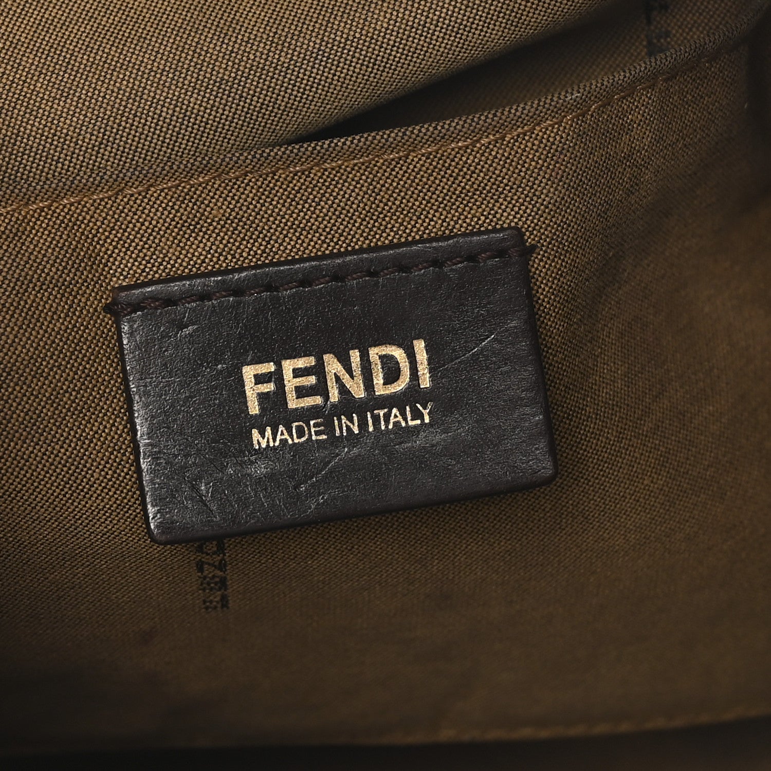 Fendi Zucca Calfskin Medium Convertible Boston Satchel Tobacco Granada 6 of 10