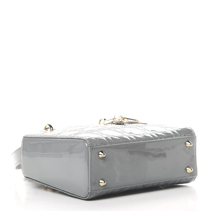 Christian Dior Patent Cannage Small Lady Dior Grey 4 of 10