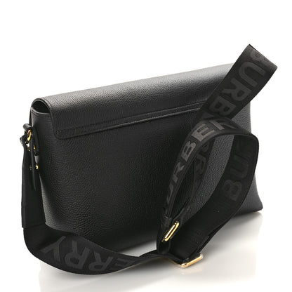 Burberry Grainy Calfskin Vintage Check Note Crossbody Bag Black 3 of 8