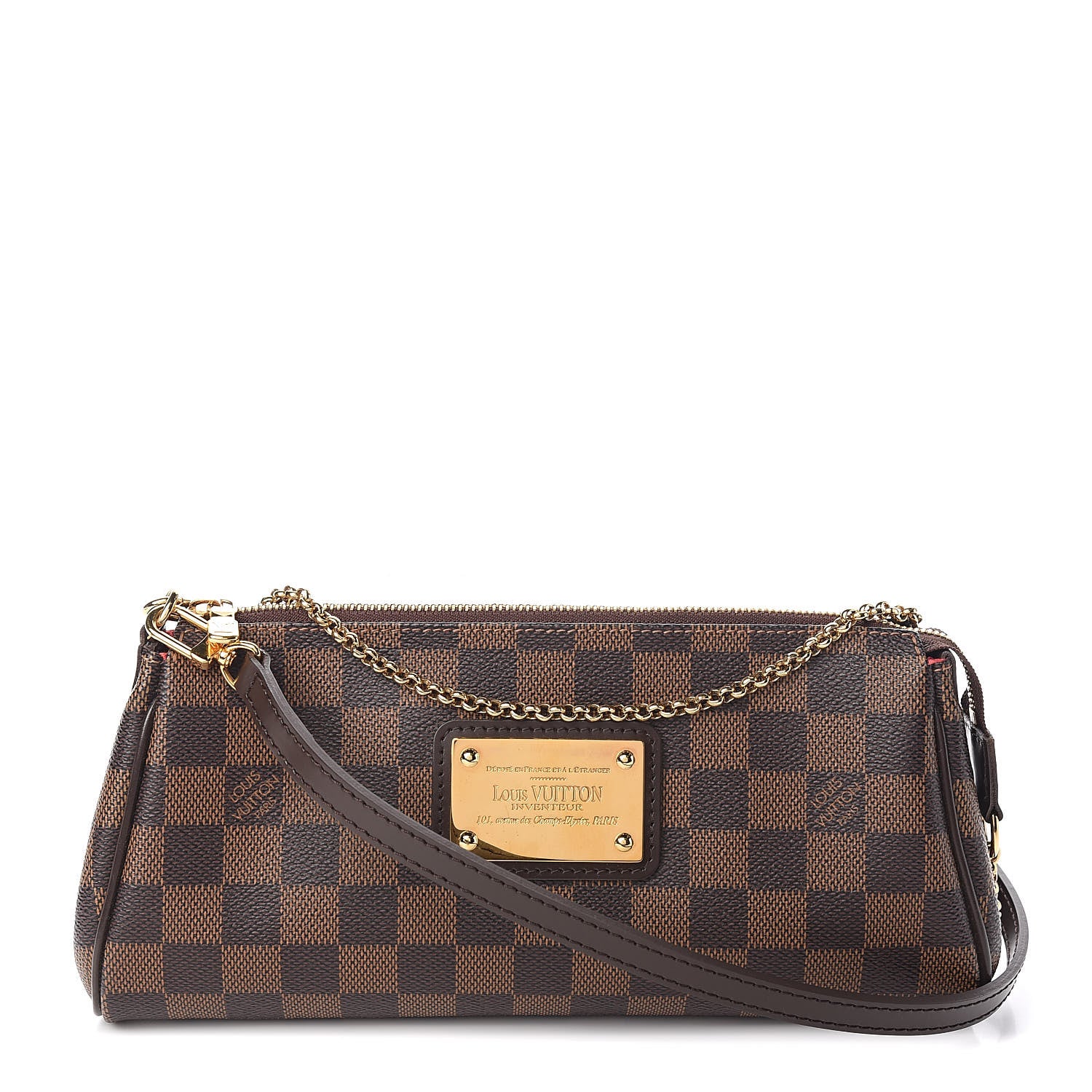 Louis Vuitton Damier Ebene Eva Clutch 1 of 10