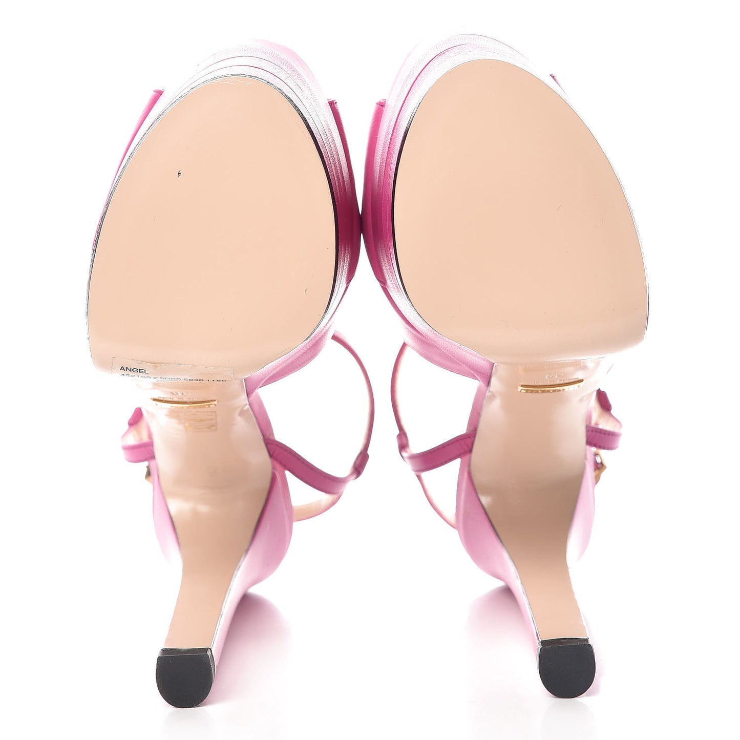 Malaga Kid Angel T-Strap Platform High Heel Sandals 38 Rododendro