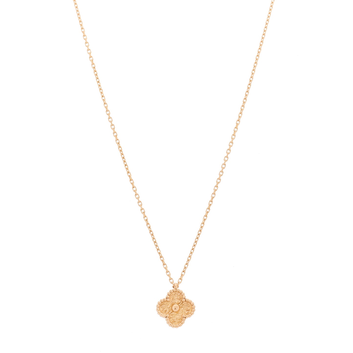 18K Rose Gold Sweet Alhambra Pendant Necklace