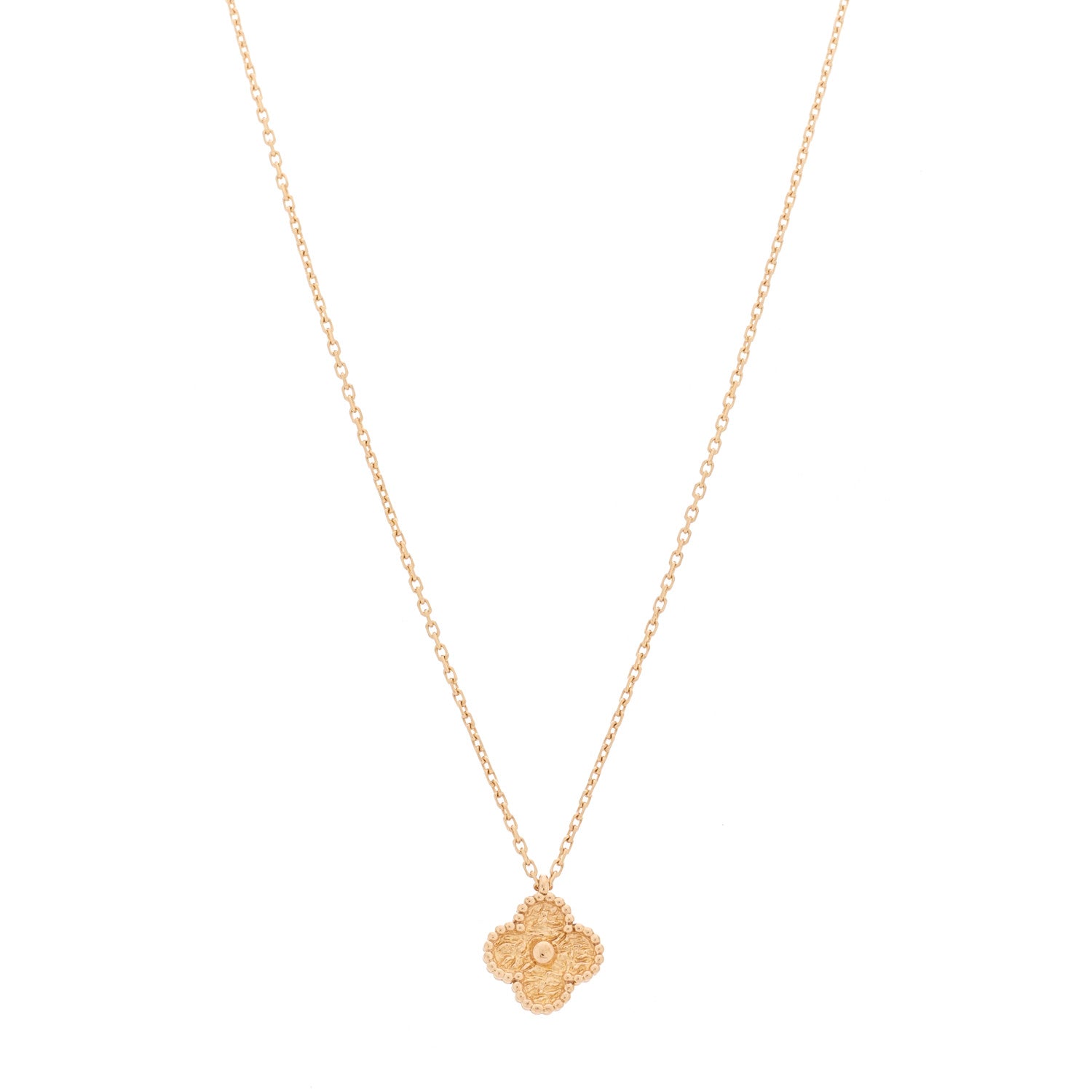 Van Cleef & Arpels 18K Rose Gold Sweet Alhambra Pendant Necklace 1 of 5