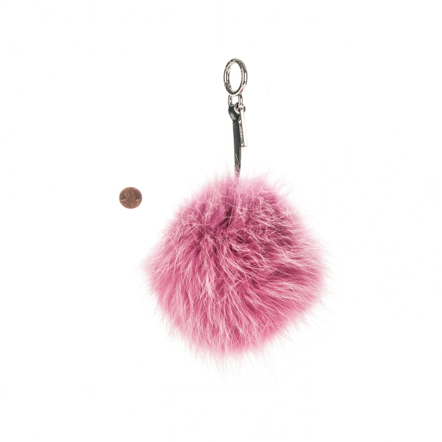 Fox Fur Shearling Crystal Tria Monster Bag Bug Charm Bubblegum