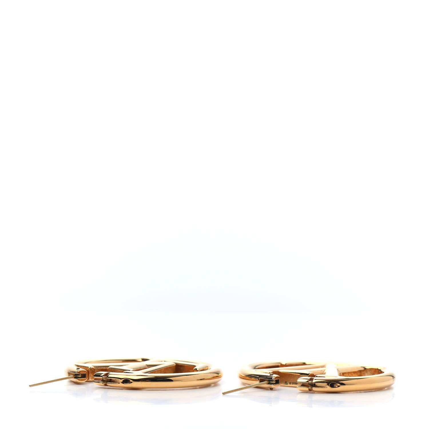Louis Vuitton Metal Louise Hoop Earrings Gold 3 of 4