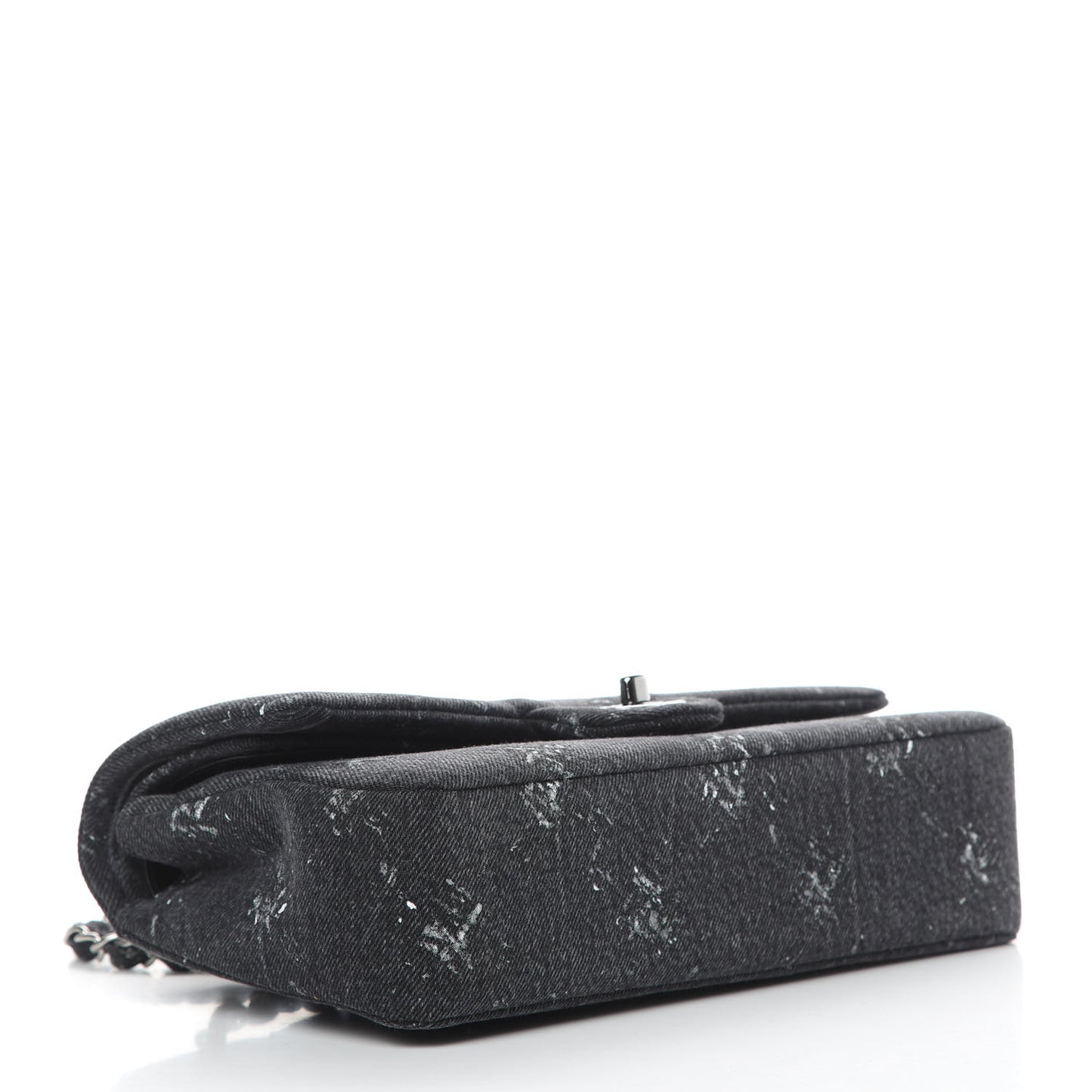 Denim Medium Double Flap Black