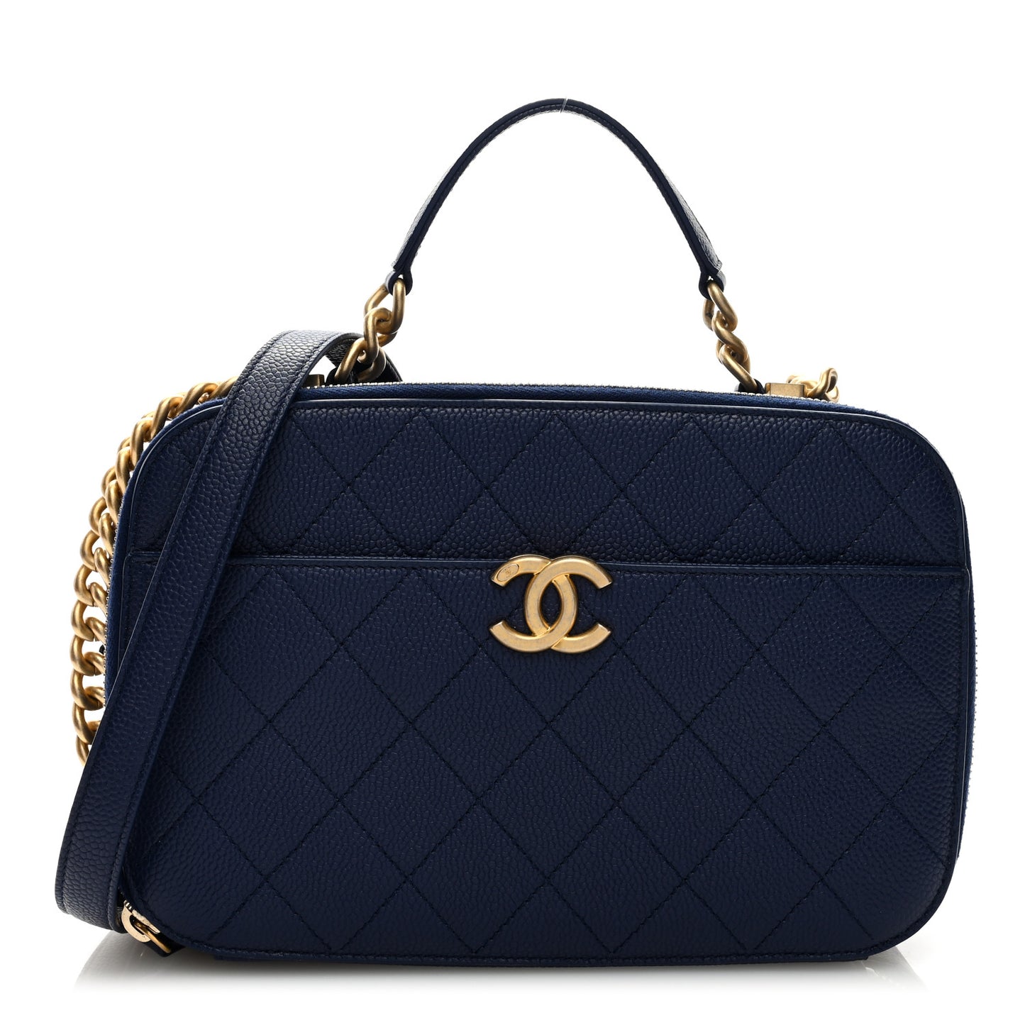 Caviar Quilted Medium Vanity Bag Navy