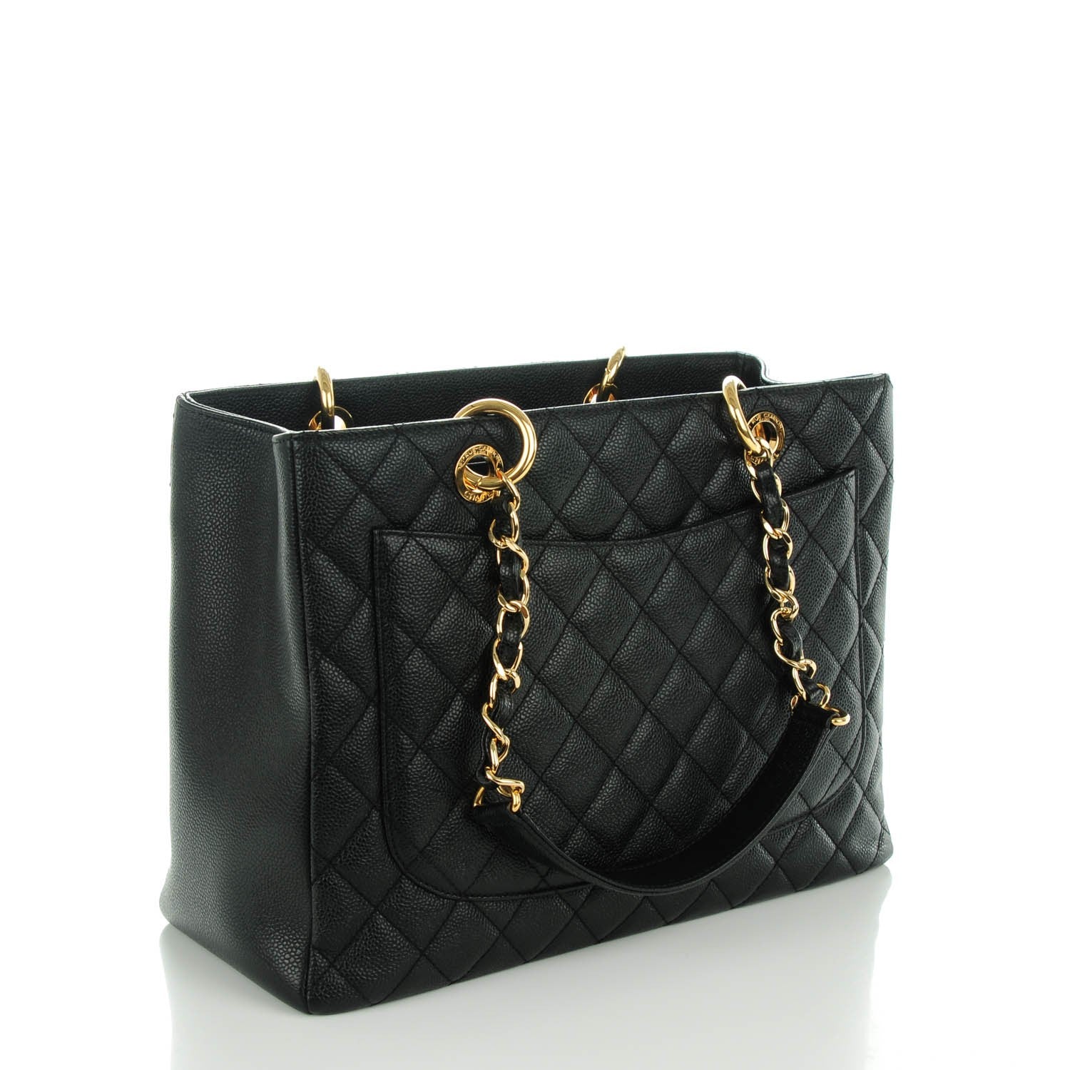 Chanel Caviar Quilted Grand Shopping Tote GST Black 3 of 7