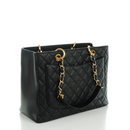 Chanel Caviar Quilted Grand Shopping Tote GST Black 3 of 7