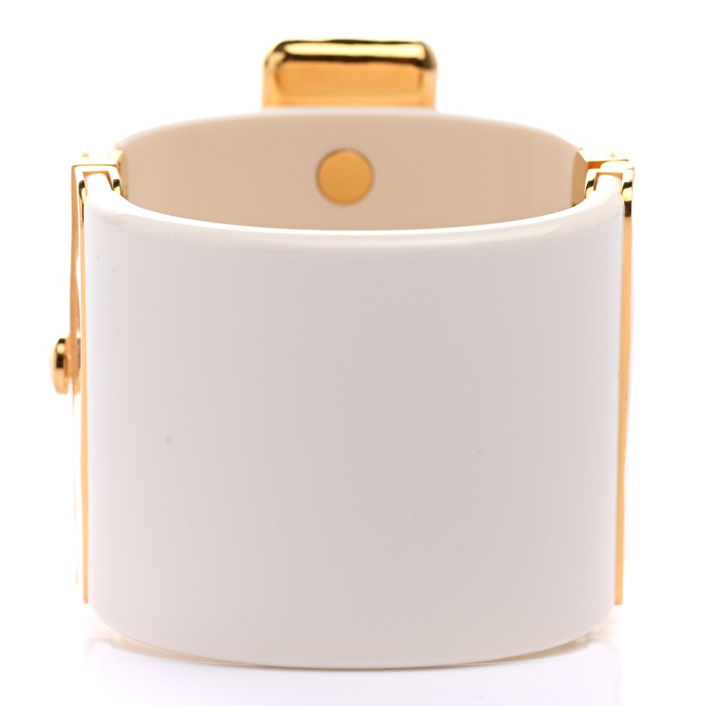 Resin Enamel CC Cabochon Cuff White Multicolor