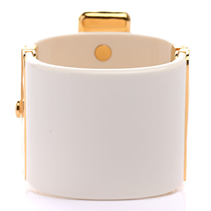 Chanel Resin Enamel CC Cabochon Cuff White Multicolor 3 of 4