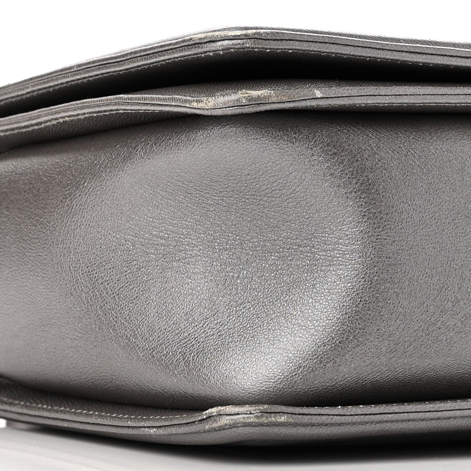 Chanel Metallic Lambskin Stingray Quilted Medium Boy Flap Silver 9 of 13