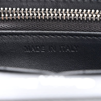 Christian Dior Metallic Patent Micro-Cannage Diorama Wallet on Chain Pouch Silver 7 of 13