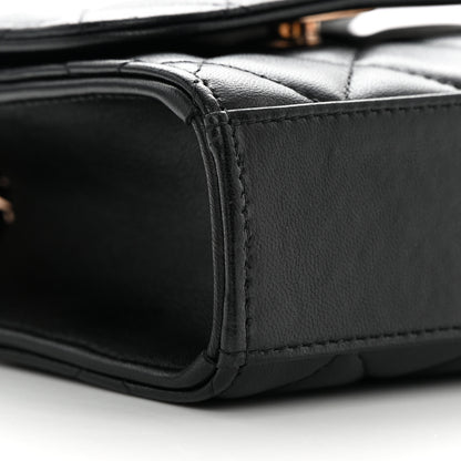 Chanel Lambskin Quilted Mini Trendy CC Clutch With Chain Black 9 of 12