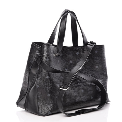 MCM Visetos Large Essential Tote Black 4 of 14