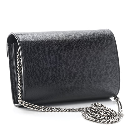 Gucci Calfskin Mini Dionysus Chain Wallet Black 3 of 7