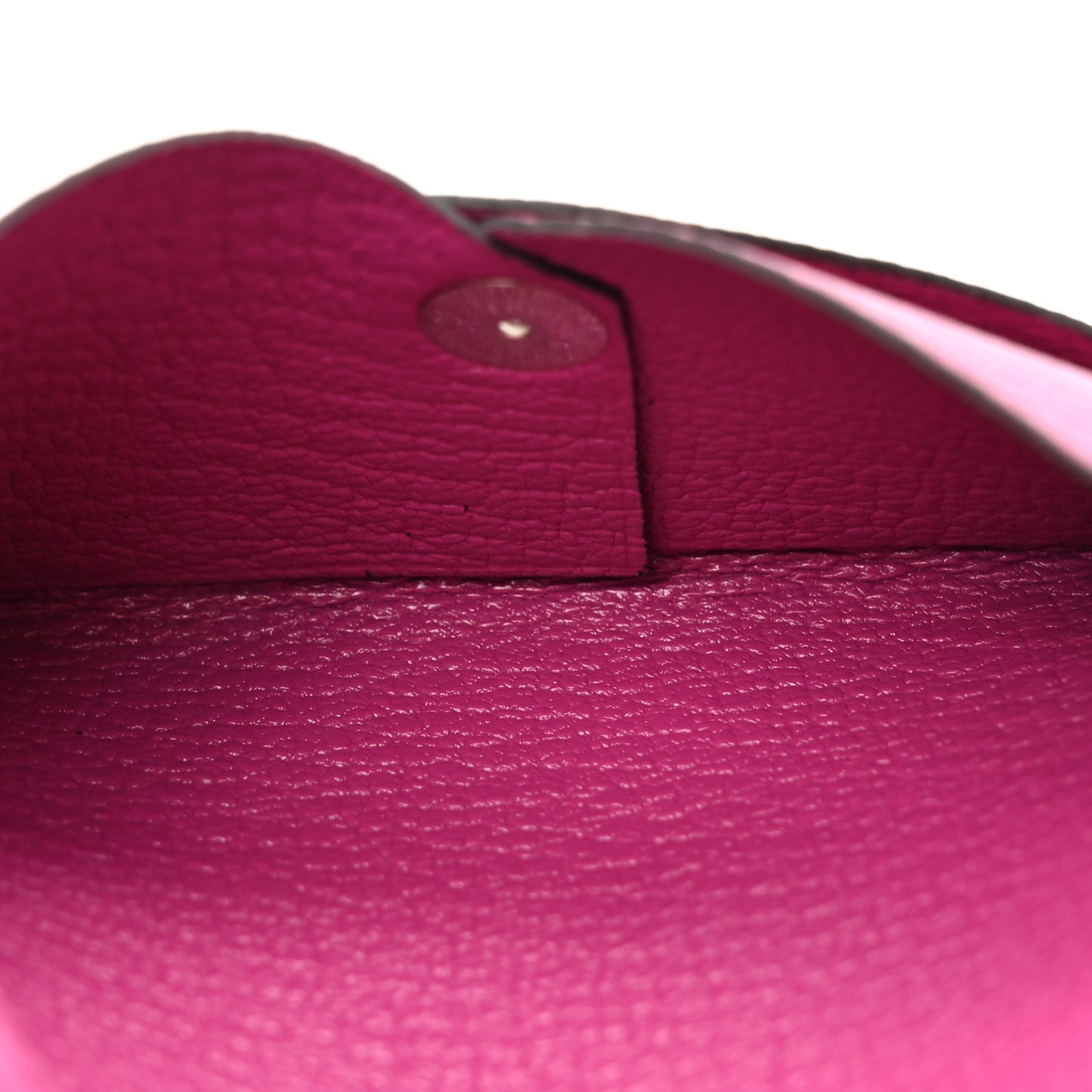 Chevre Mysore Calvi Card Case Rose Pourpre