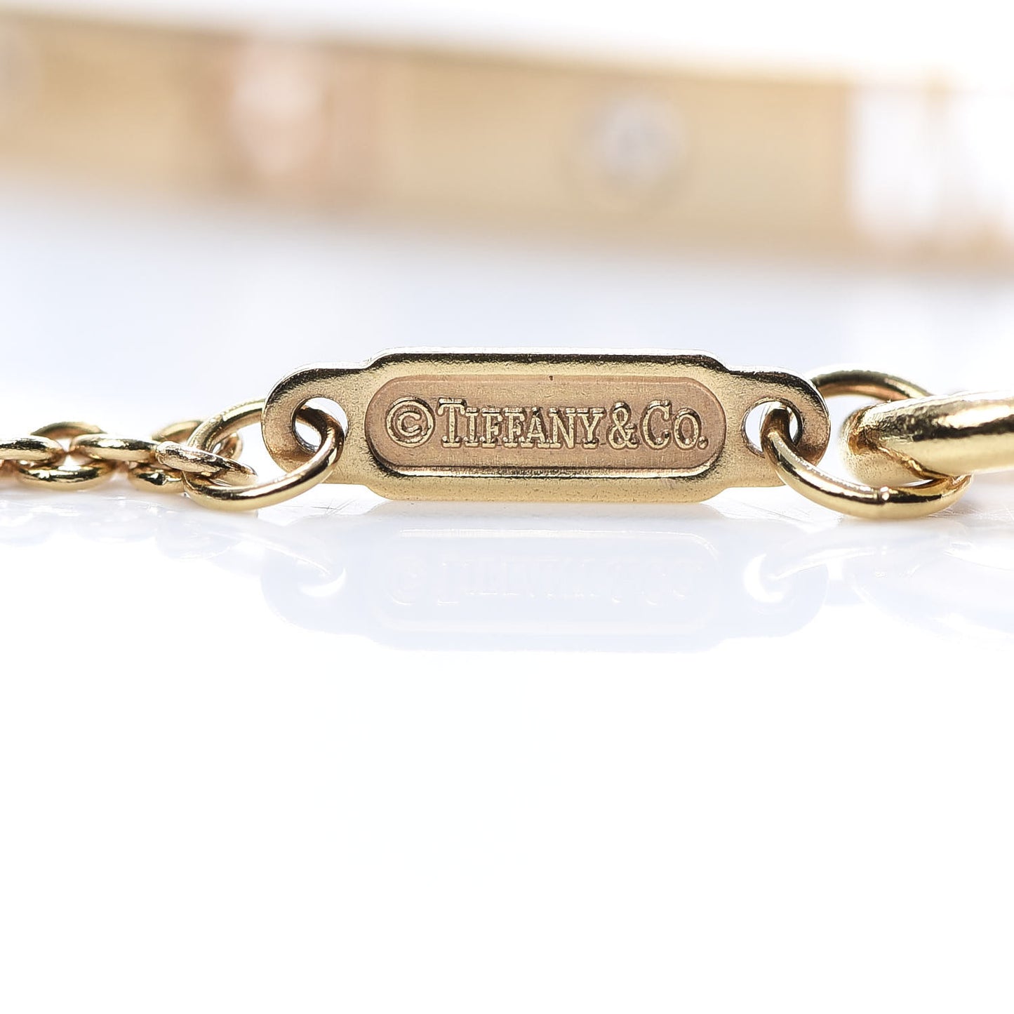 18K Rose Gold Diamond Atlas Bar Pierced Bracelet