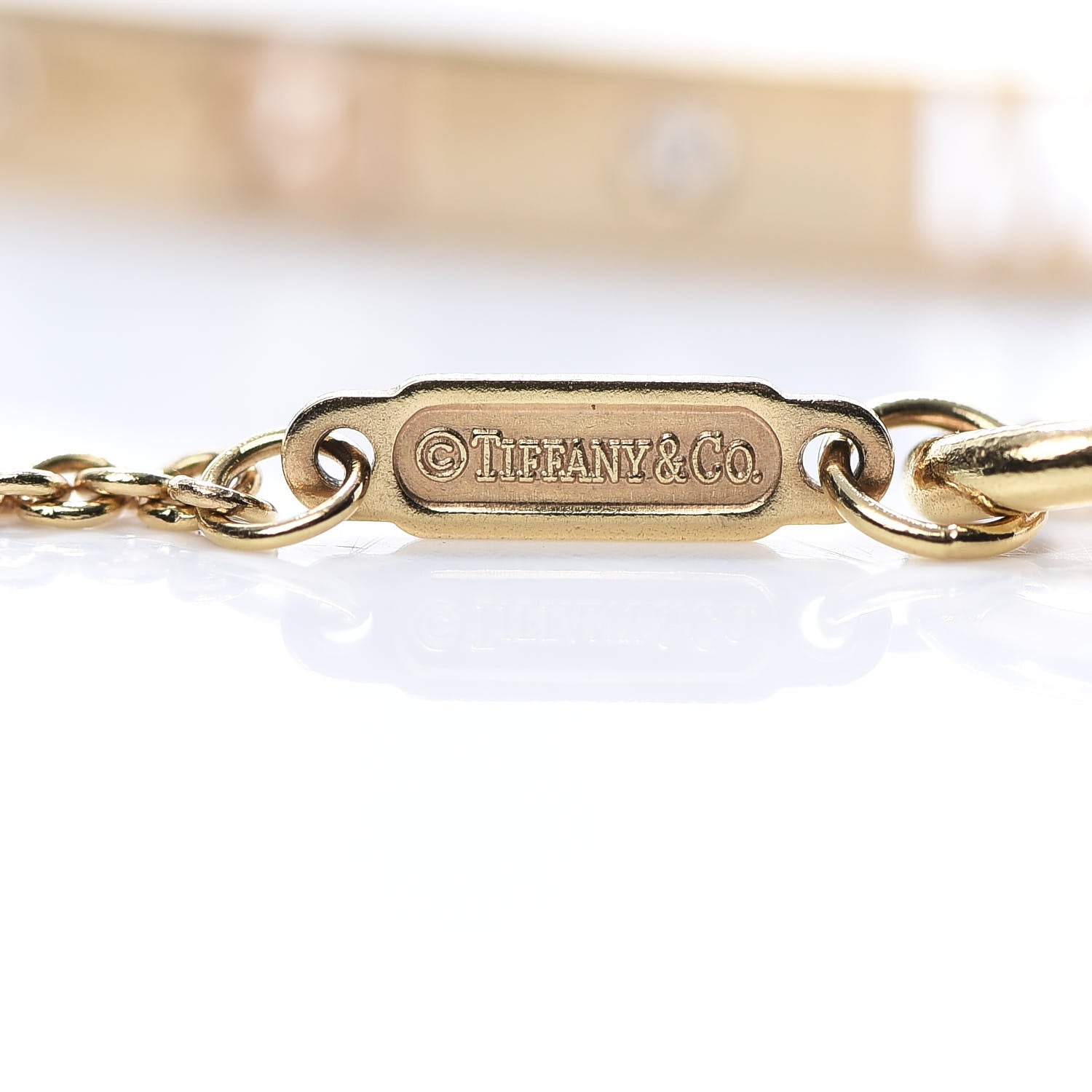Tiffany 18K Rose Gold Diamond Atlas Bar Pierced Bracelet 4 of 7