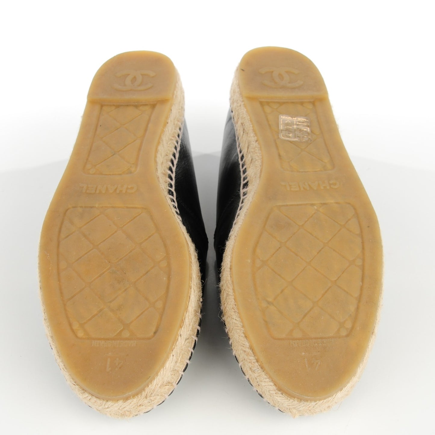 Lambskin CC Espadrilles 41 Black