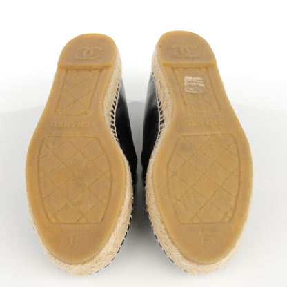 Chanel Lambskin CC Espadrilles 41 Black 6 of 12