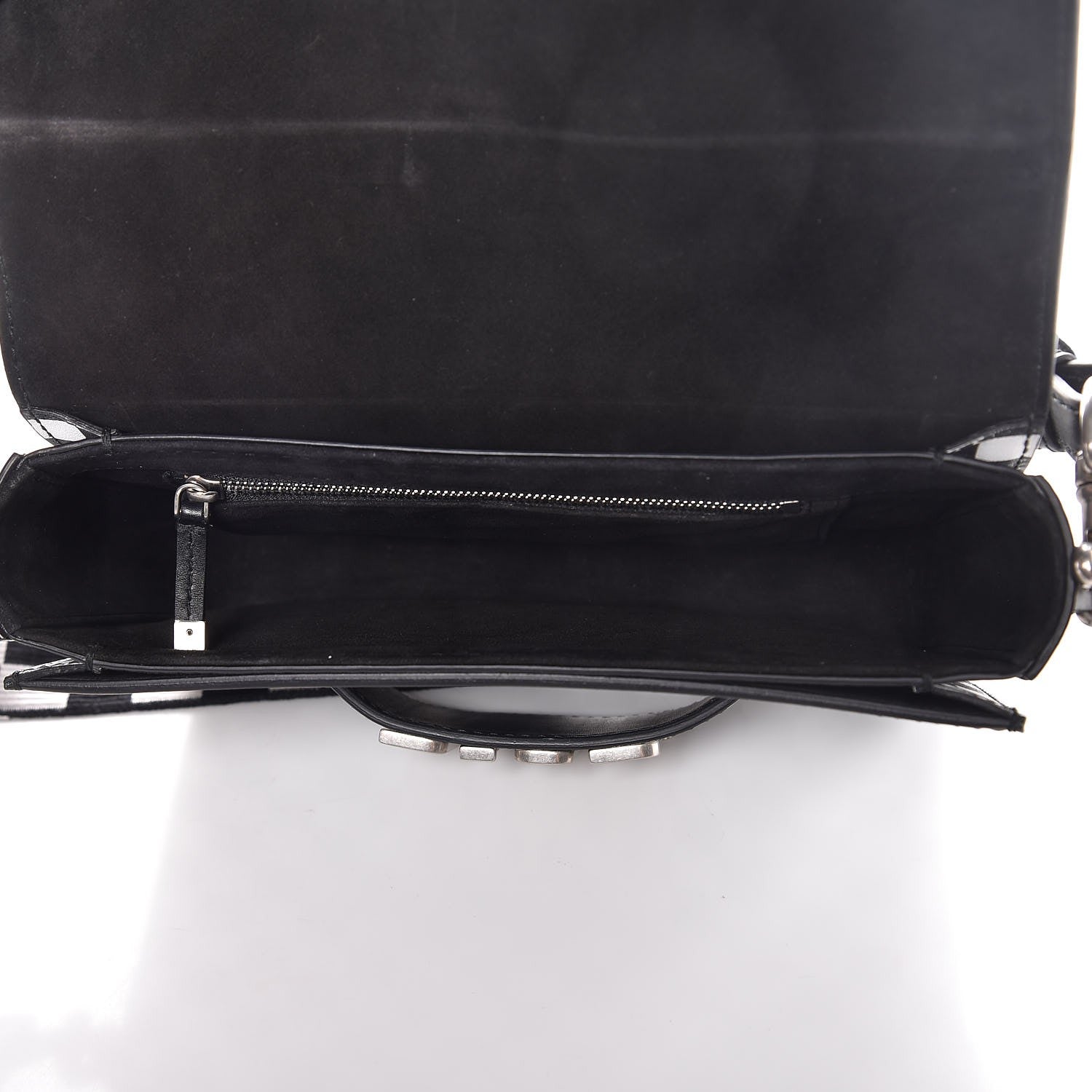 Christian Dior Smooth Calfskin Checkered Dio(r)evolution Flap Bag Black White 5 of 7