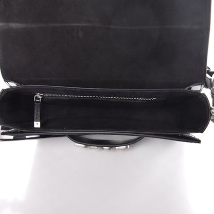 Christian Dior Smooth Calfskin Checkered Dio(r)evolution Flap Bag Black White 5 of 7
