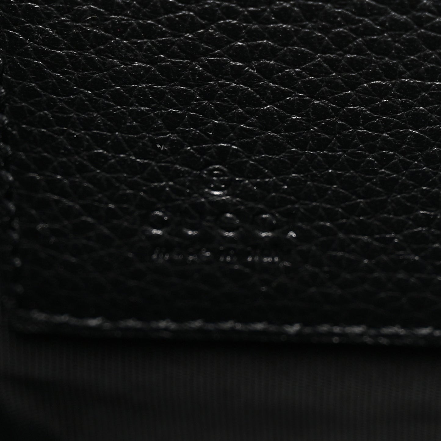 Pebbled Calfskin Shoulder Bag  Black