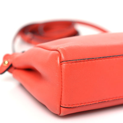 Fendi Shiny Nappa Micro Peekaboo Iconic Satchel Rosso Pimento 9 of 11