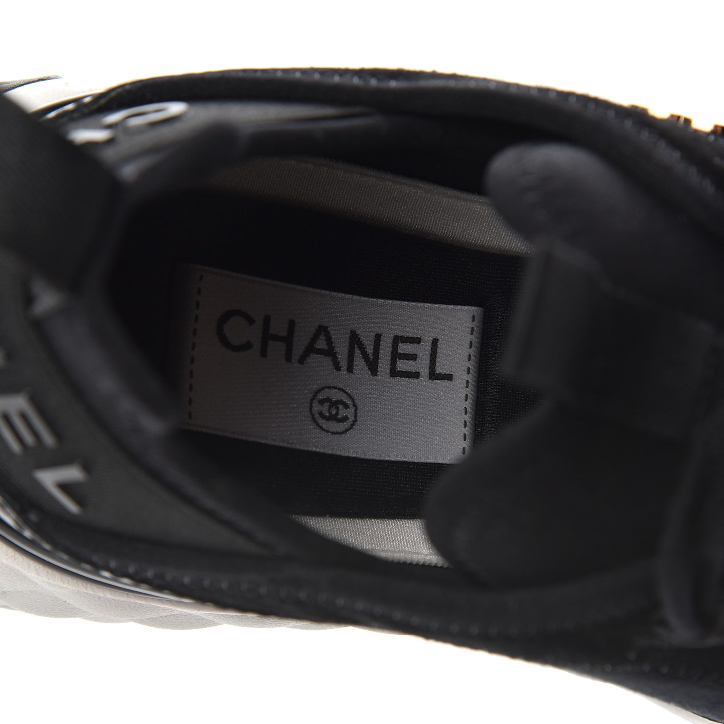 Velvet Calfskin Mixed Fibers CC Sneakers 37 Black