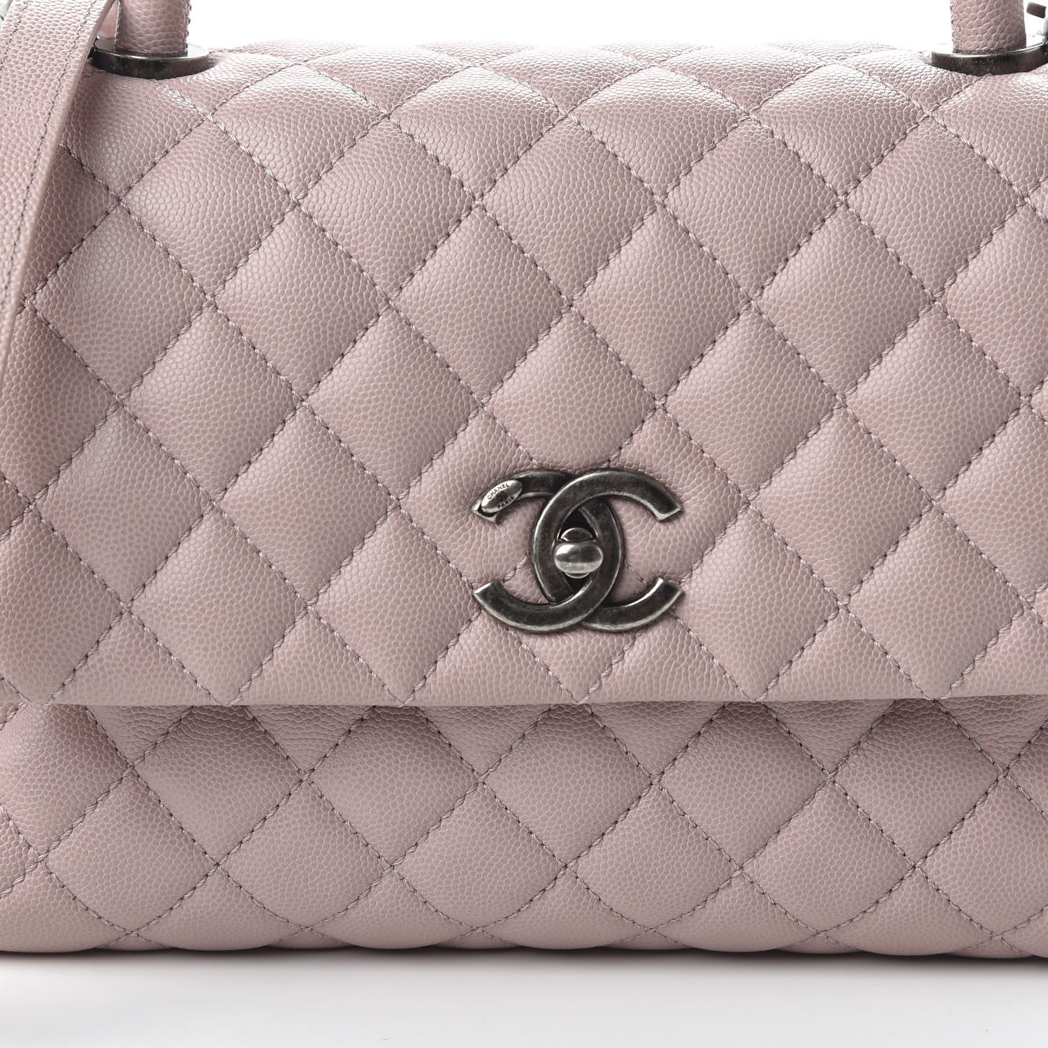 Chanel Caviar Quilted Small Coco Handle Flap Pink 10 of 10