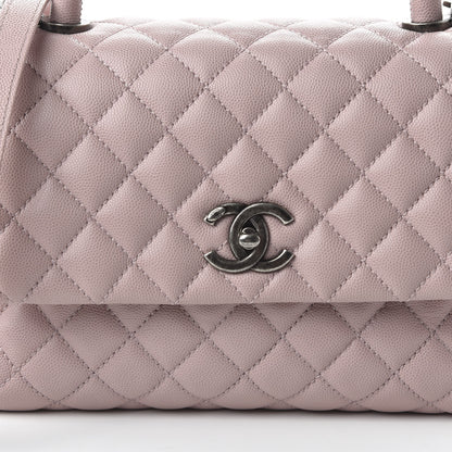 Chanel Caviar Quilted Small Coco Handle Flap Pink 10 of 10