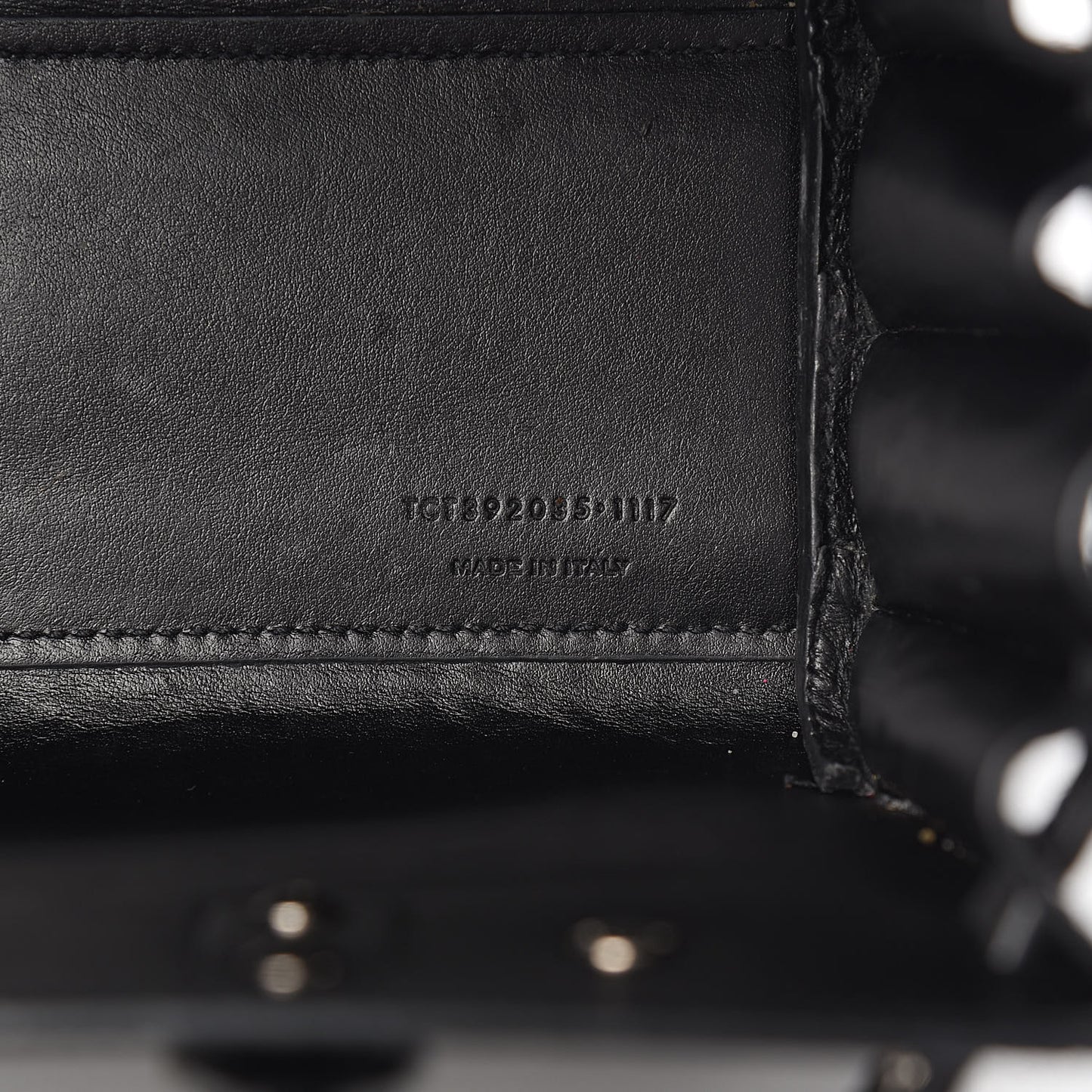 Calfskin Crocodile Embossed Nano Sac De Jour Black