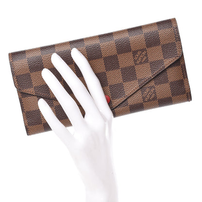 Louis Vuitton Damier Ebene Josephine Wallet Red 3 of 12