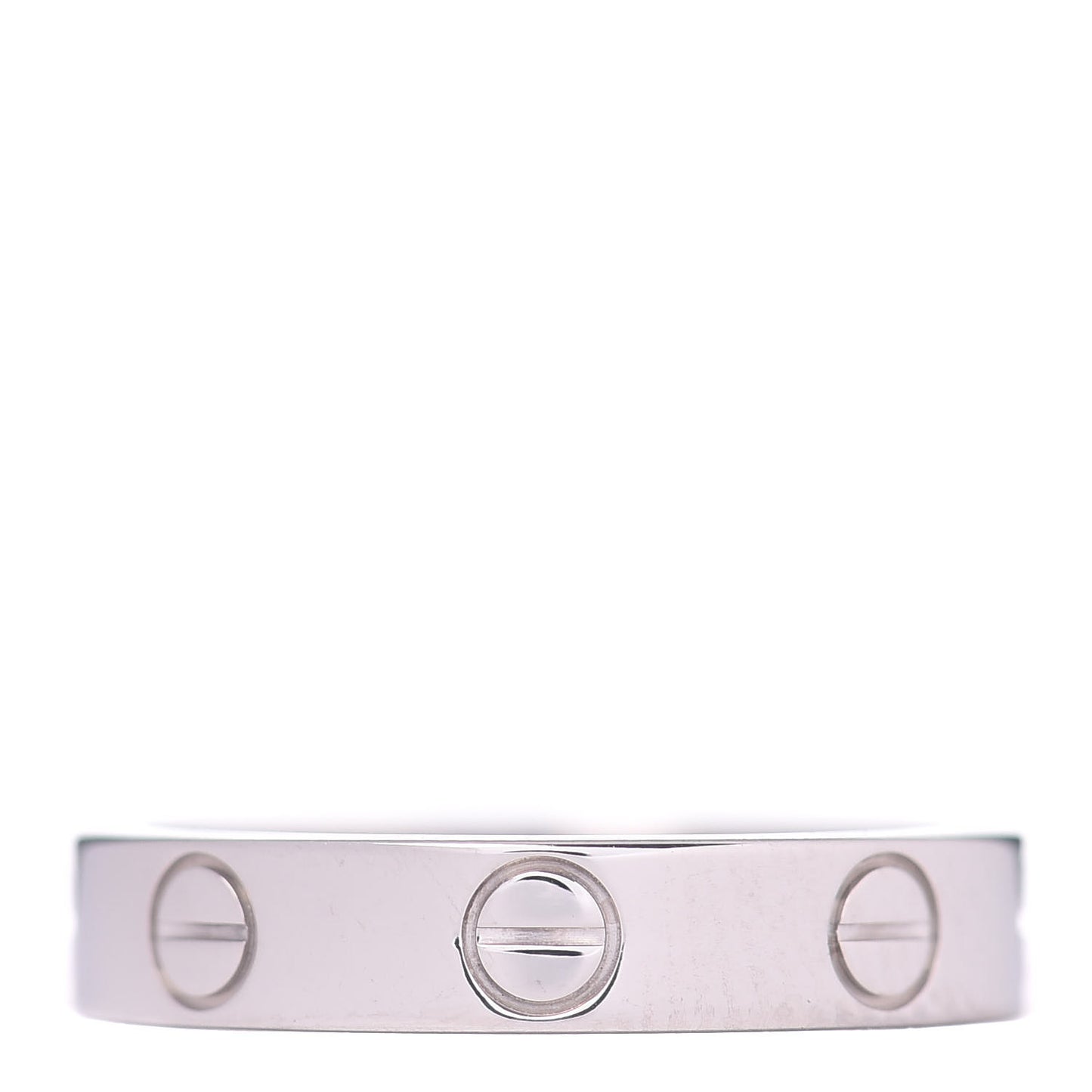 18K White Gold 3.5mm LOVE Wedding Band Ring 48 4.5