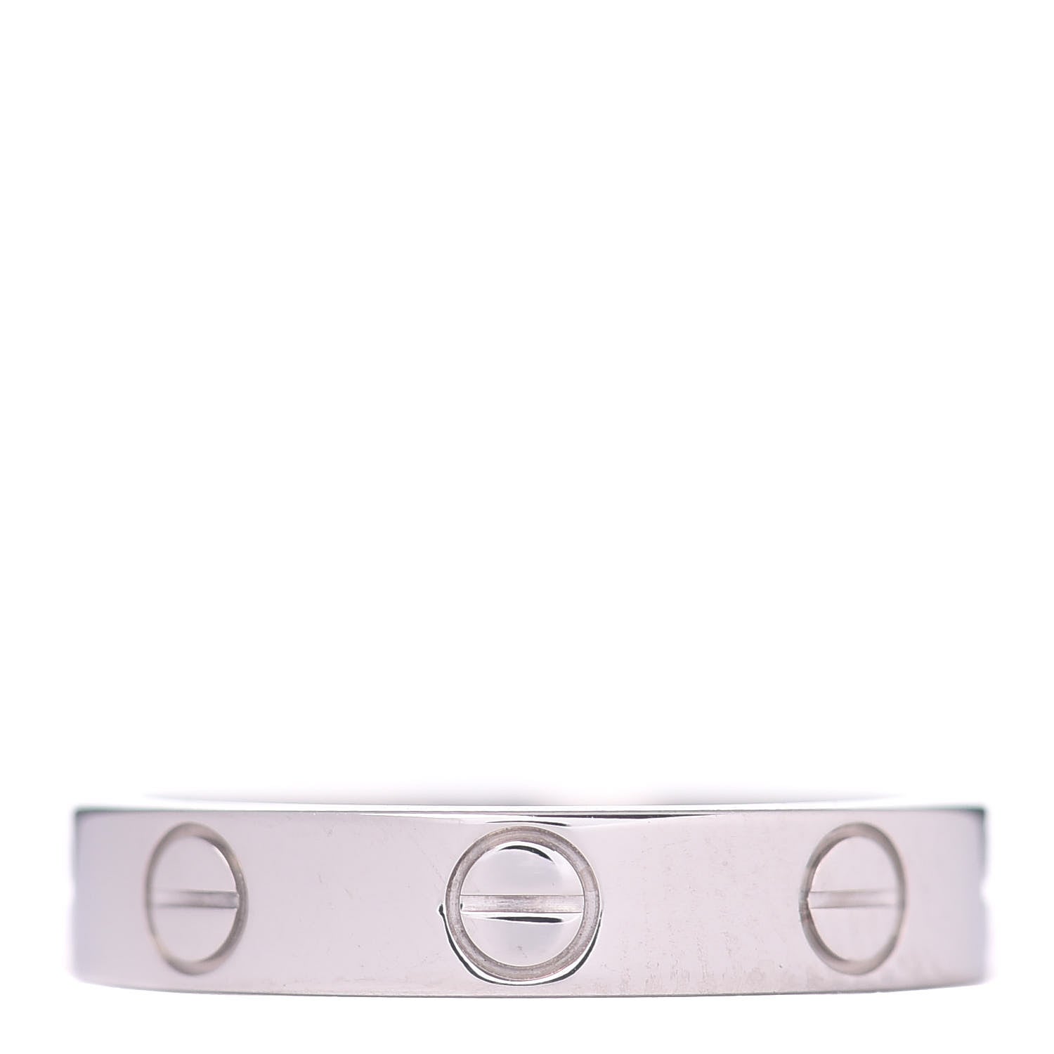 Cartier 18K White Gold 3.5mm LOVE Wedding Band Ring 48 4.5 1 of 4