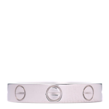 Cartier 18K White Gold 3.5mm LOVE Wedding Band Ring 48 4.5 1 of 4