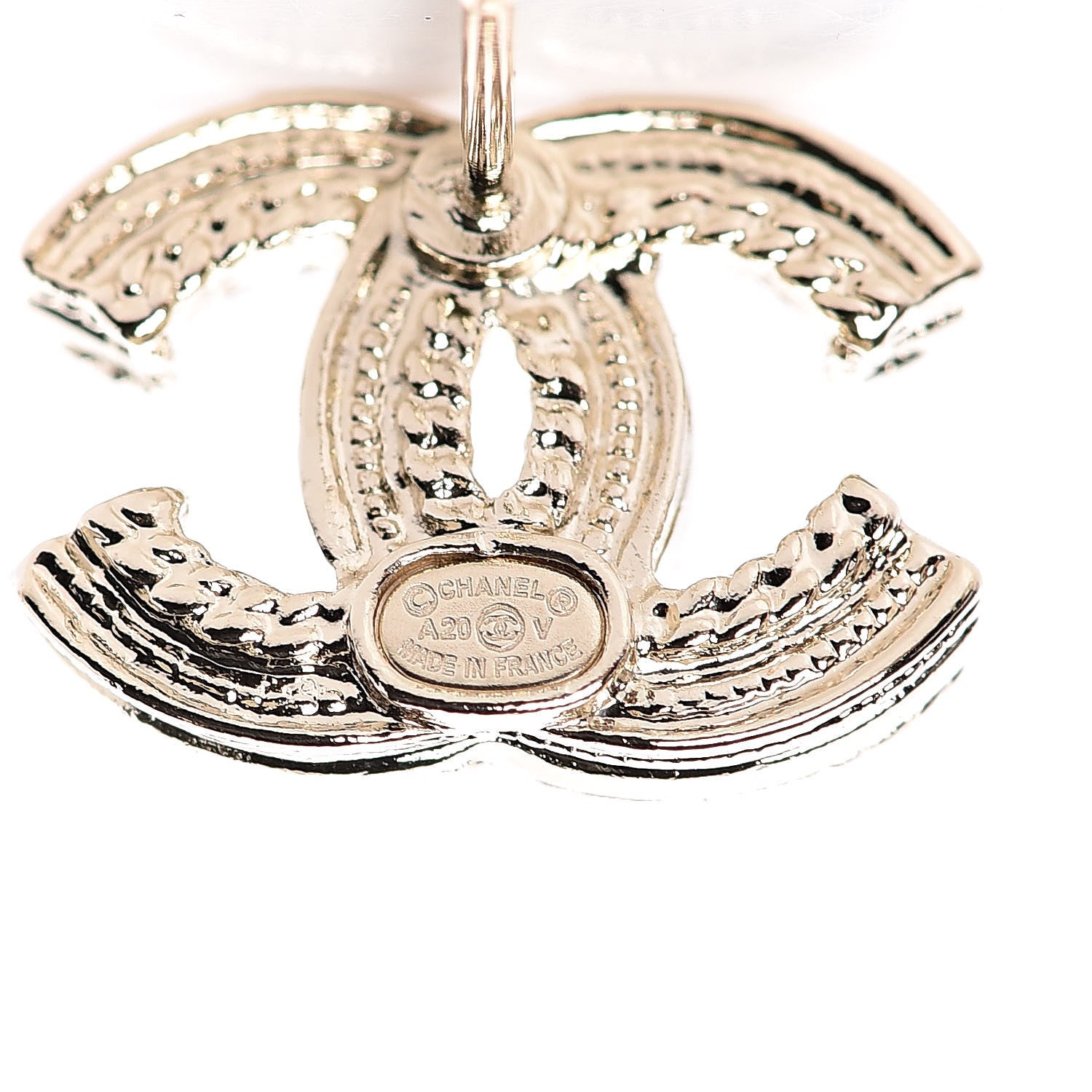 Chanel Pearl CC Earrings Gold 4 of 5