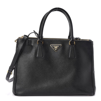 Prada Saffiano Medium Galleria Double Zip Tote Black 1 of 11