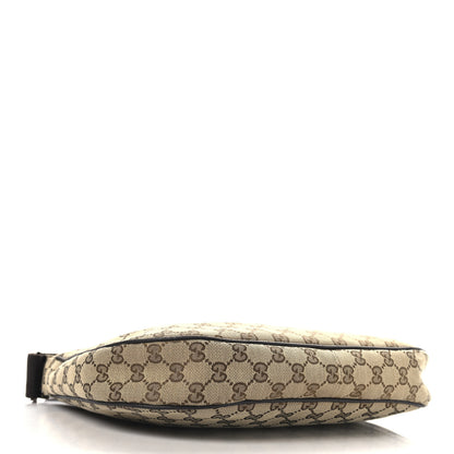 Gucci Monogram Medium Half Moon Hobo Dark Brown 4 of 11