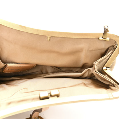 Christian Dior Canvas Calfskin Beaded Embroidered Mini Frame Saddle  Beige 6 of 10