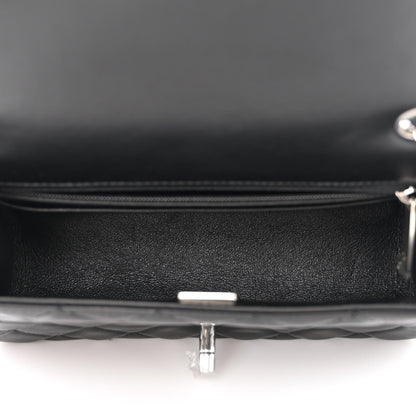 Chanel Lambskin Quilted Mini Rectangular Flap Black 5 of 12