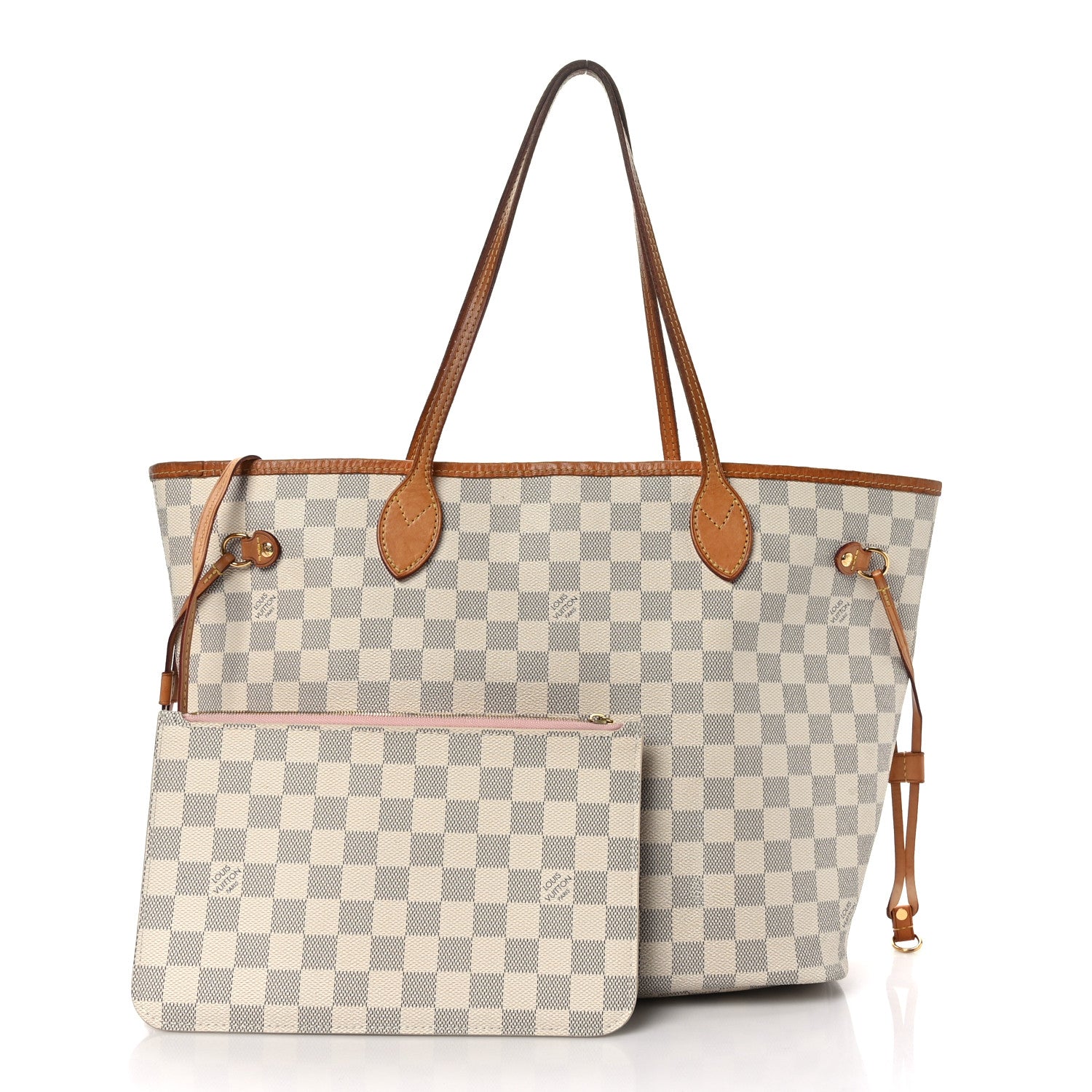 Louis Vuitton Damier Azur Neo Neverfull MM Rose Ballerine 1 of 11