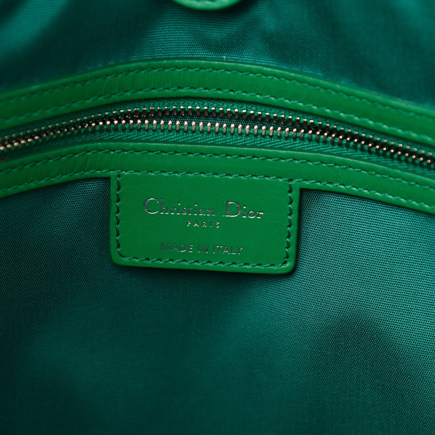 Coated Canvas Cannage Small Panarea Tote Green