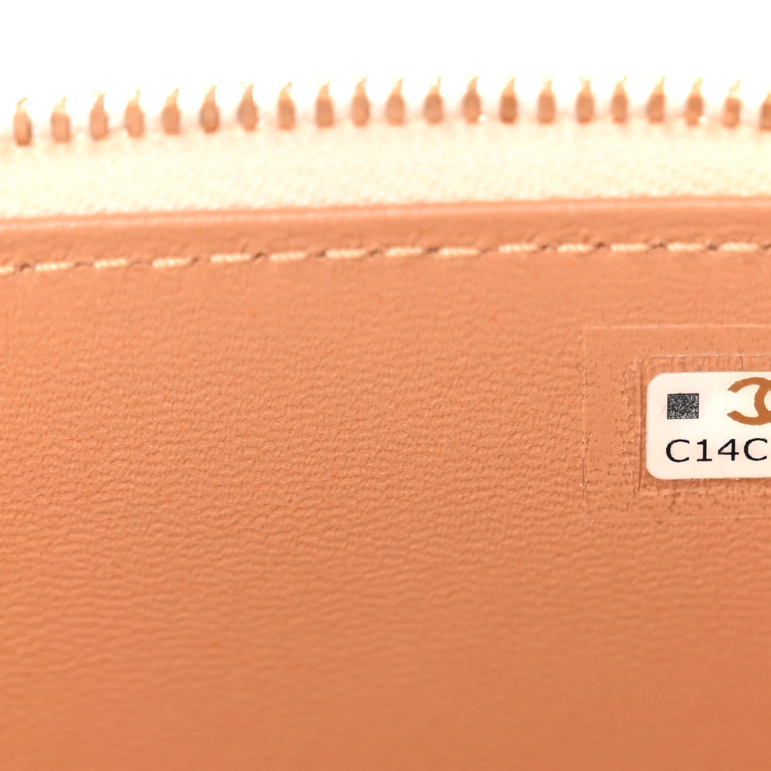 Chanel Lambskin Quilted Small Top Handle Vanity Case With Chain Ecru Dark Beige 7 of 10