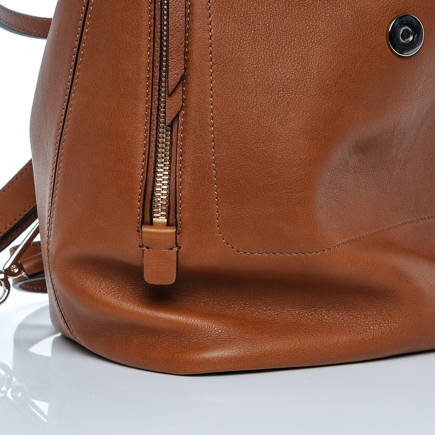 Suede Calfskin Medium Faye Backpack Tan
