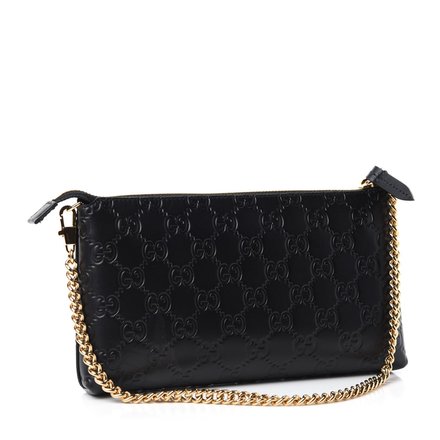 Guccissima Signature Wrist Wallet Black