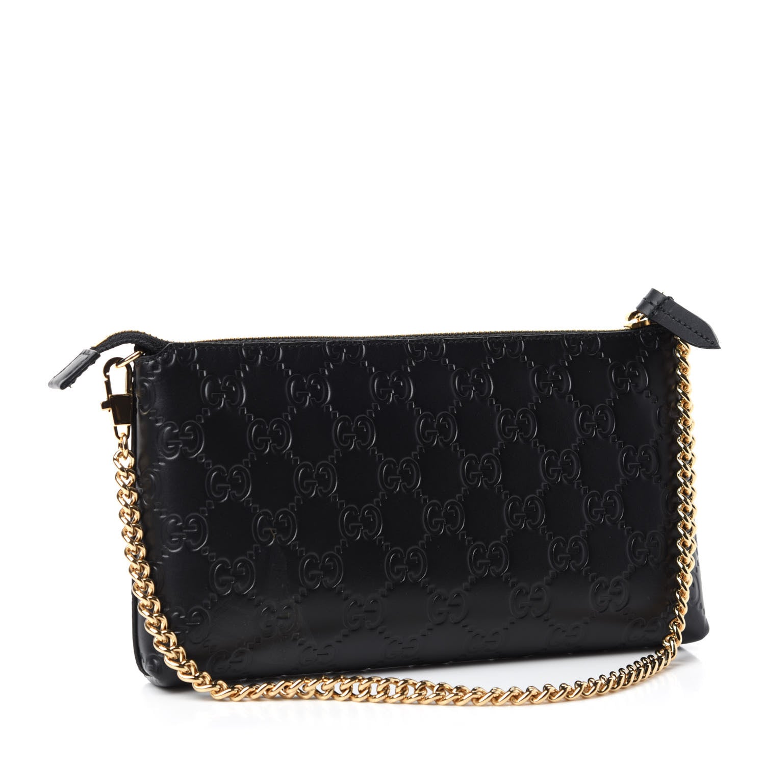 Gucci Guccissima Signature Wrist Wallet Black 3 of 11